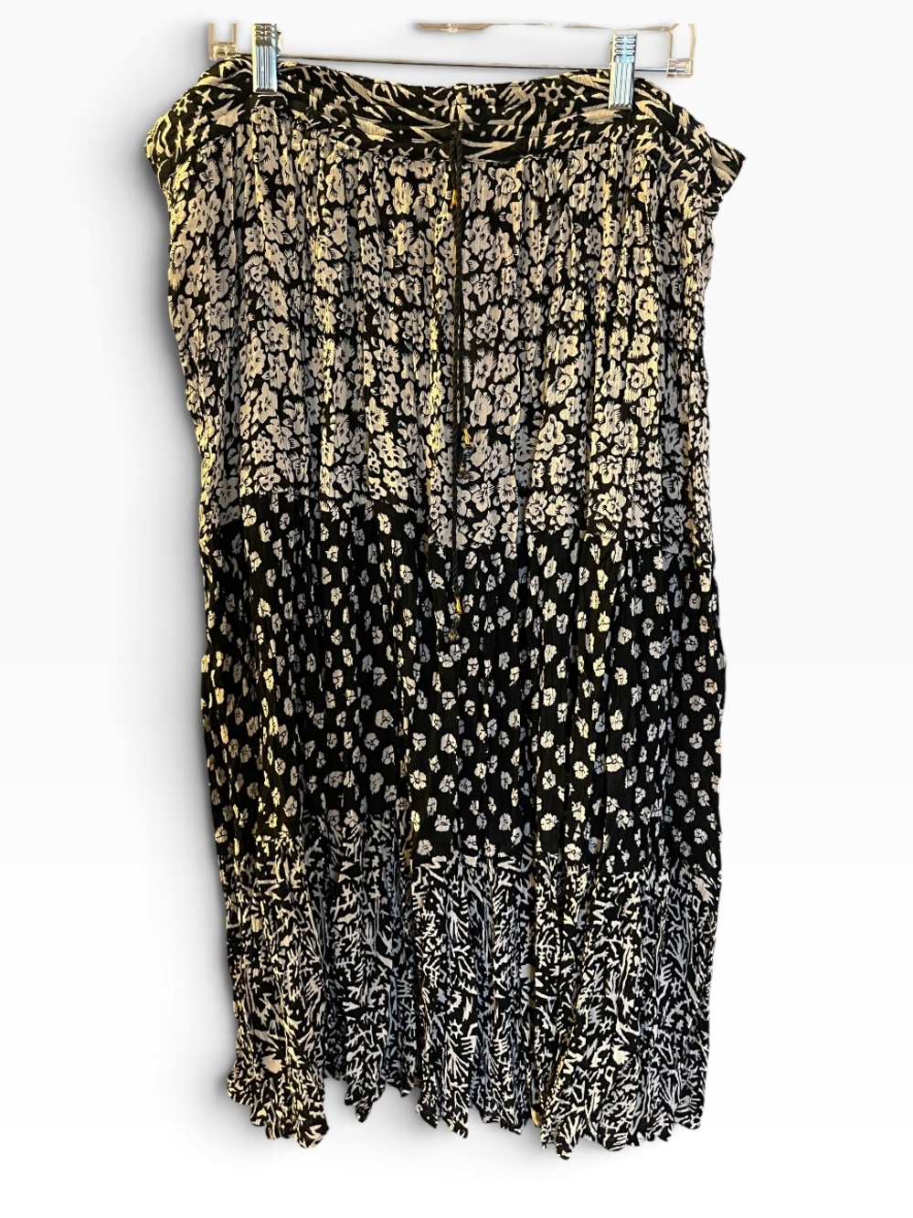 Chaudry‎ KC Bohemian Maxi Skirt with Black & Cream 2X NWT